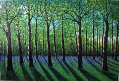 Le printemps dans la forêt, peinture, huile sur toile