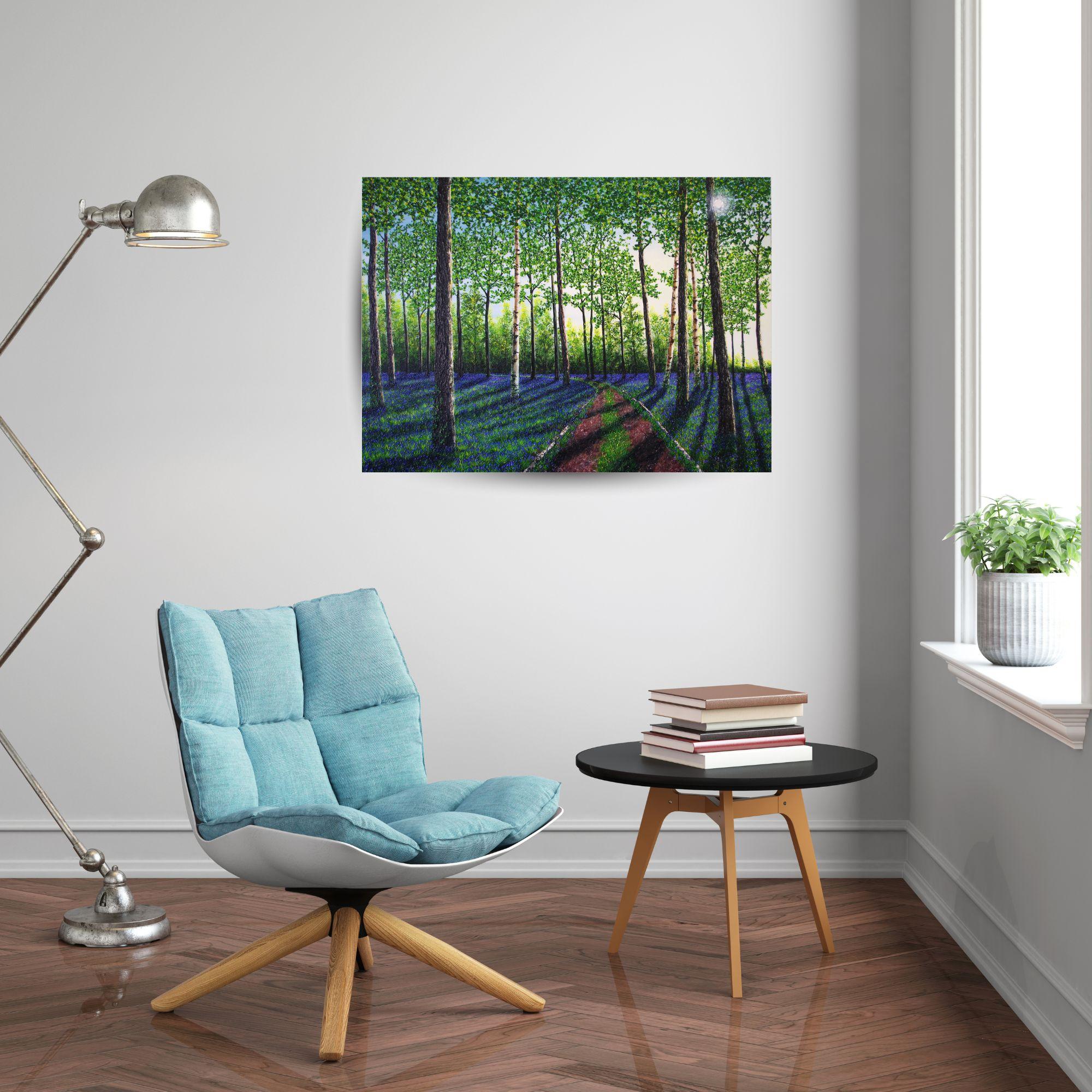 Paseo primaveral - pintura al óleo paisaje realismo original - arte contemporáneo - Painting de Hazel Thomson