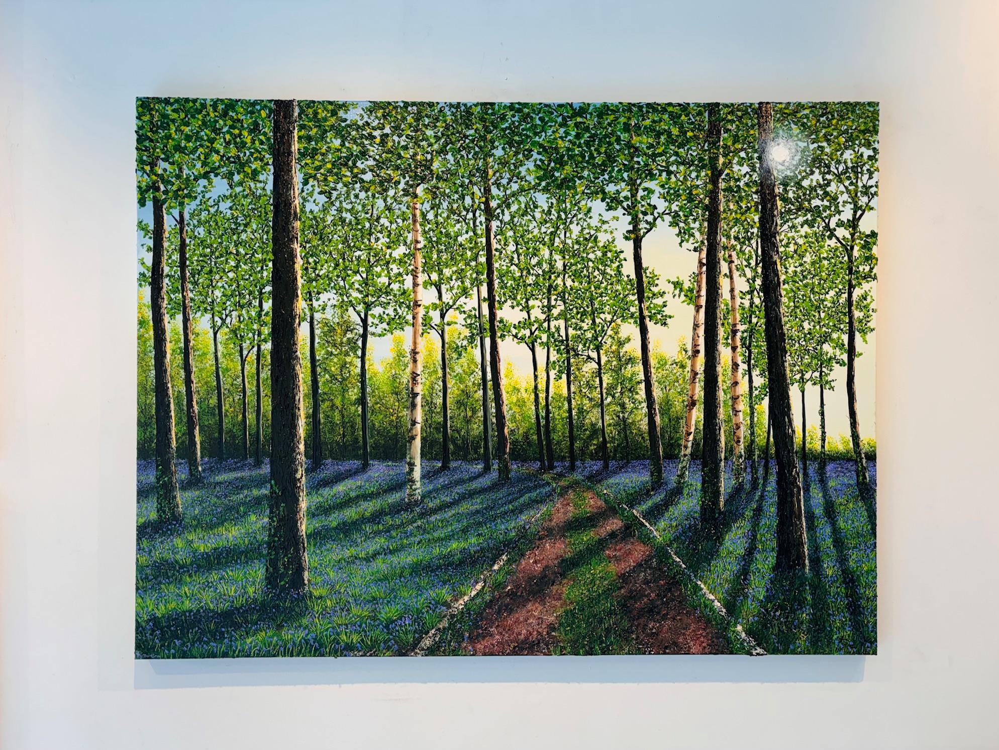 Esta excepcional obra de arte está actualmente expuesta y a la venta en la Galería de Arte Contemporáneo Signet y en Internet. 

Paseo primaveral es una radiante celebración de la renovación, pintada al óleo sobre lienzo con la característica mezcla