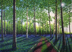 Springtime Walk -original realism landscape oil painting - contemporary art