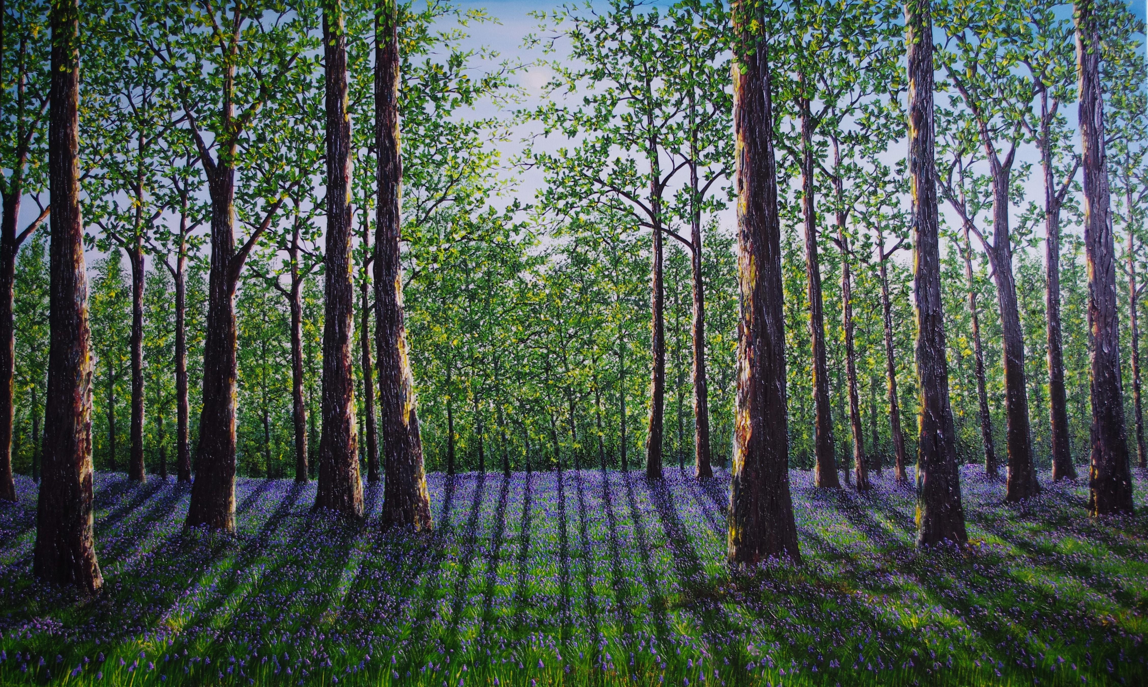 Landscape Painting de Hazel Thomson - Tempus Vernum - pintura al óleo paisaje otoñal realismo original-arte contemporáneo