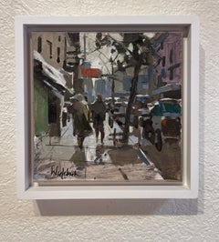 "Aspiration (Prospect Park Brooklyn)" - Impressionist Cityscape, Oil Painting