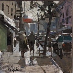 "Aspiration (Prospect Park Brooklyn)" - Impressionist Cityscape, Oil Painting