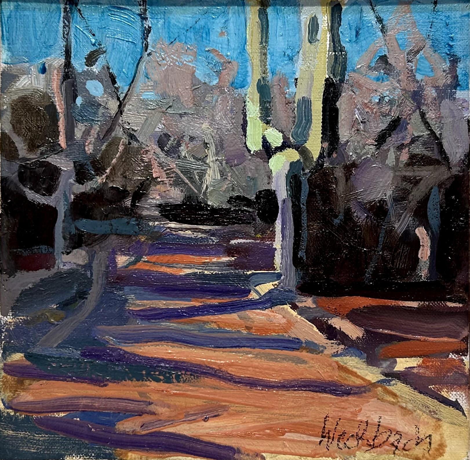"Cabo Run (Cabo, Mexico) - Impressionist Floral Still-Life, Oil Painting