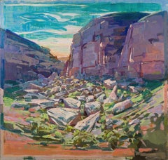 "Diablo Canyon" (2023), Original impressionistische Landschaft, Ölgemälde