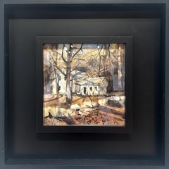 "Dankbarkeit (Old Lyme)" - Impressionistische Landschaft und Stilleben, Aquarell