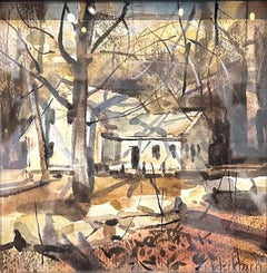 "Dankbarkeit (Old Lyme)" - Impressionistische Landschaft und Stilleben, Aquarell