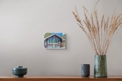 "Grüne Fenster" (2025), Original Impressionistisches Stilleben, Ölgemälde auf Papier