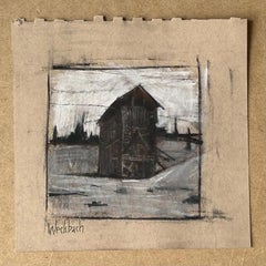 "Leadville (Leadville CO)" - Impressionistische Landschaft, Mischtechnik auf Papier