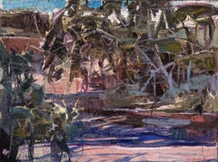 "Auf dem Weg" (2023), Original Winterwaldlandschaft, Ölgemälde