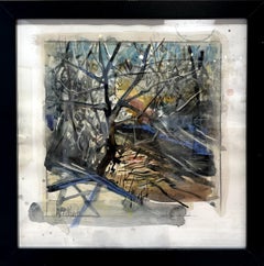 "Passing Time (Highline) - Impressionist Landscape, Watercolor Painting on Paper
