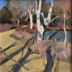"Pond Side (Wisconsin)" - Impressionistische Landschaft und Stillleben, Ölgemälde
