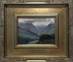 "Rainy Mountains" - Impressionistische Landschaft, Ölgemälde auf Platte