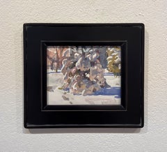 "Encaje de sombras" (2017) Naturaleza muerta invernal expresionista, pintura a la acuarela