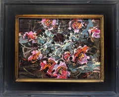 "Thorns of Charm (Santa Fe)" - Impressionist Floral Still-Life, Oil Painting
