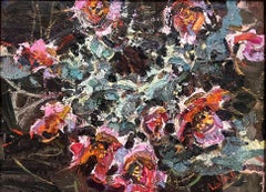 "Dornen des Charmes (Santa Fe)" - Impressionistisches Blumenstillleben, Ölgemälde