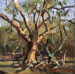 "Trees of Cabo" - Impressionist Still-Life and Landscape, Oil Painting
