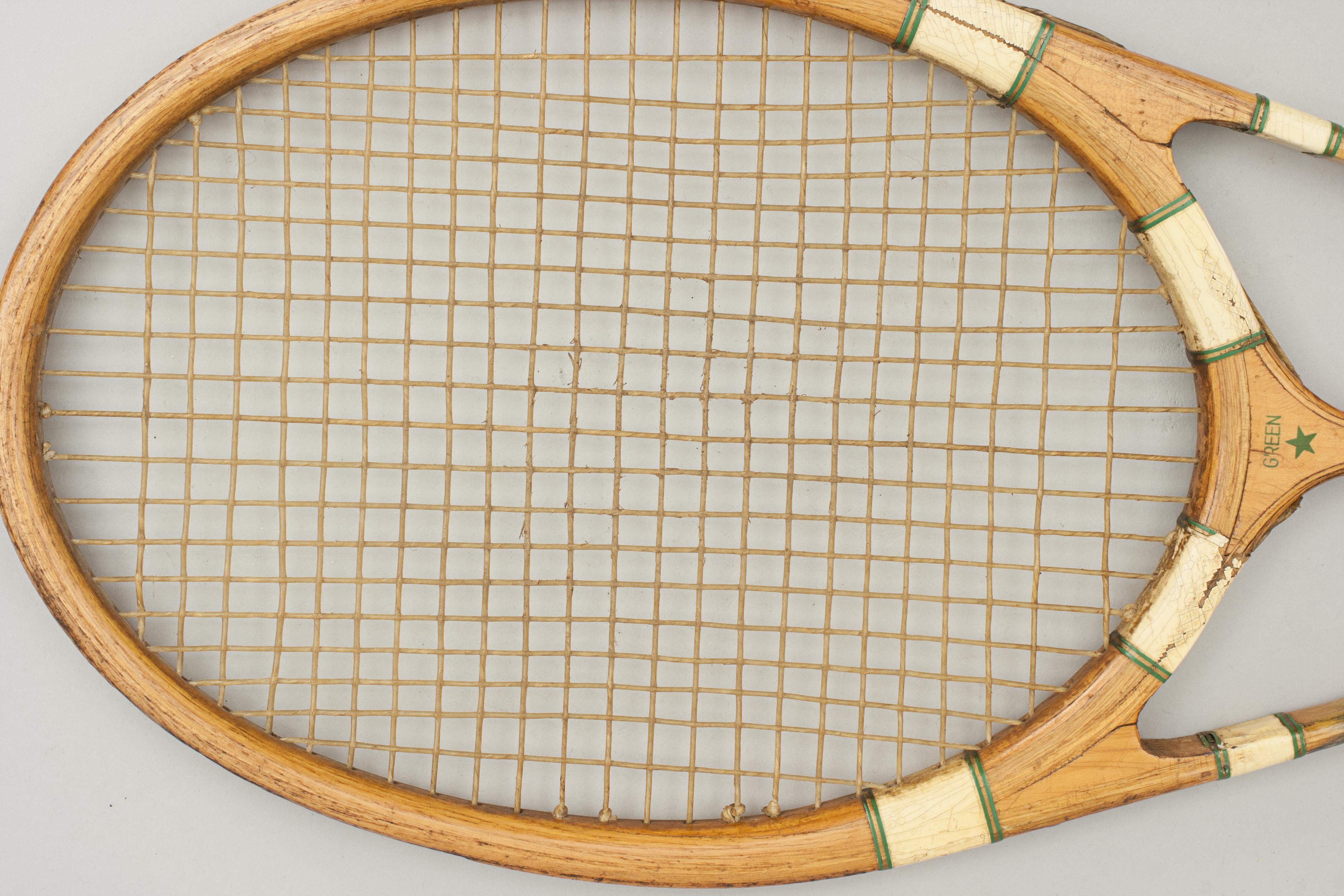 Hazell Streamline Tennis Racket, Green Star, Frank Donisthorpe 1