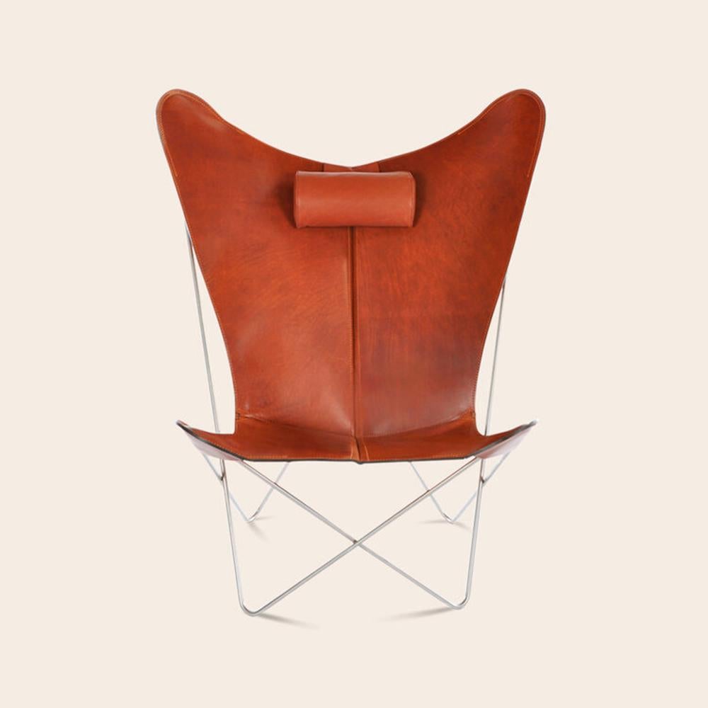 Hazelnut and Steel KS Chair by OxDenmarq
Dimensions: D 80 x W 98 x H 108 cm
Materials: Leather, Stainless Steel
Also Available: Different leather colors and other frame color available,

OX DENMARQ is a Danish design brand aspiring to make