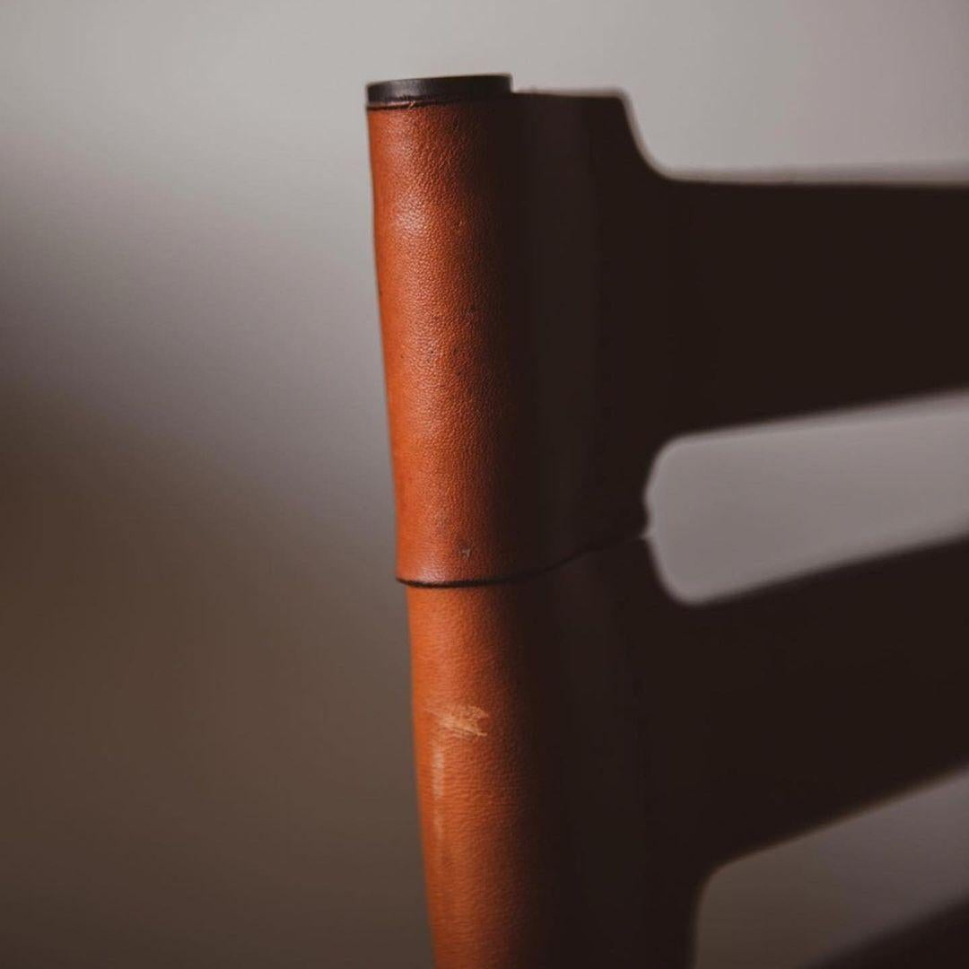 Danish Hazelnut Strap Bar Chair by Ox Denmarq For Sale