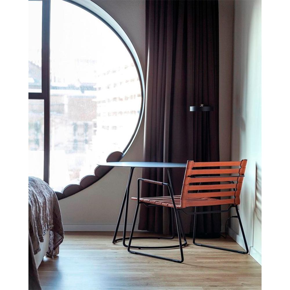 Danish Hazelnut Strap Lounge Chair by Ox Denmarq For Sale