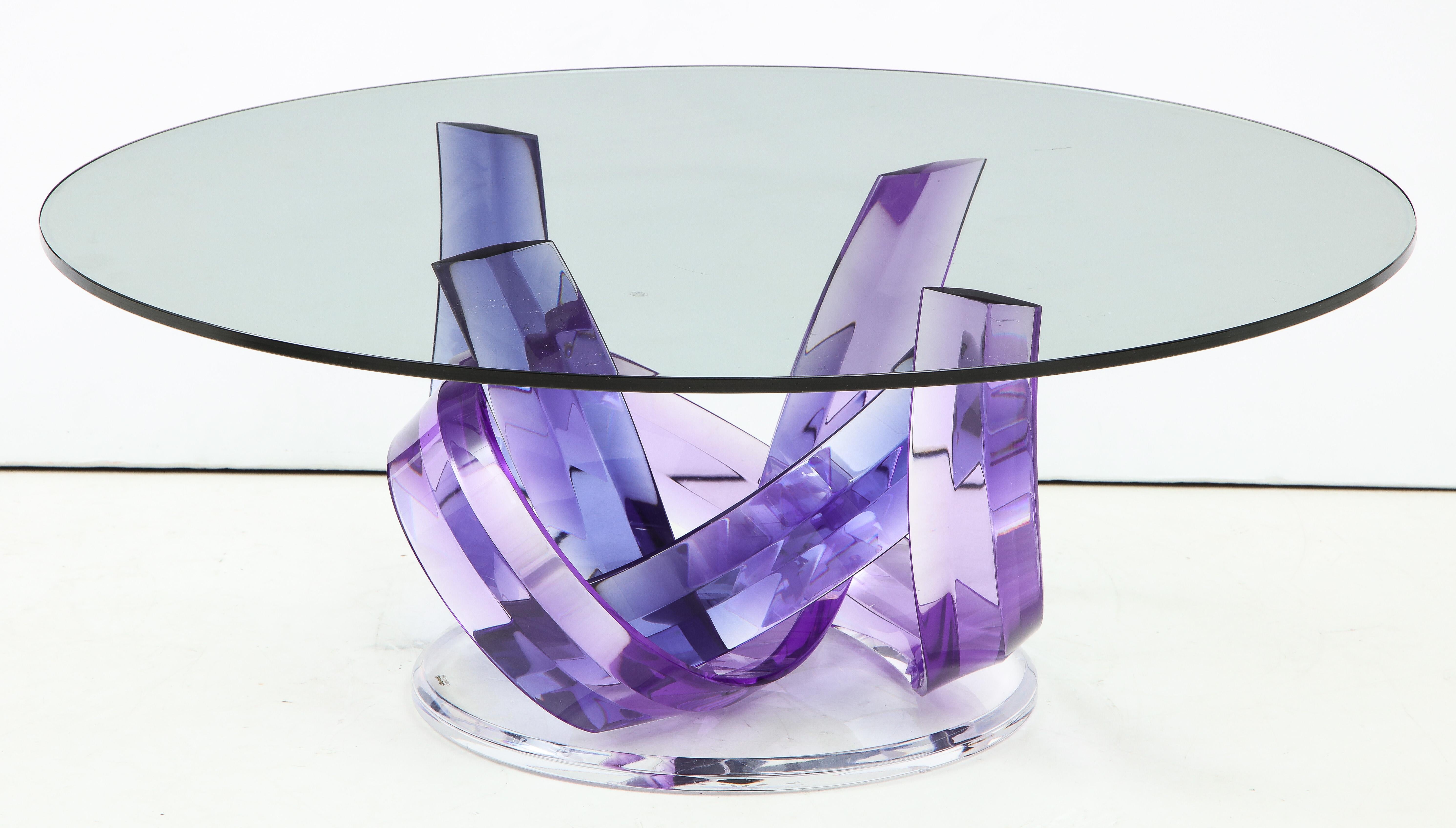 purple coffee table