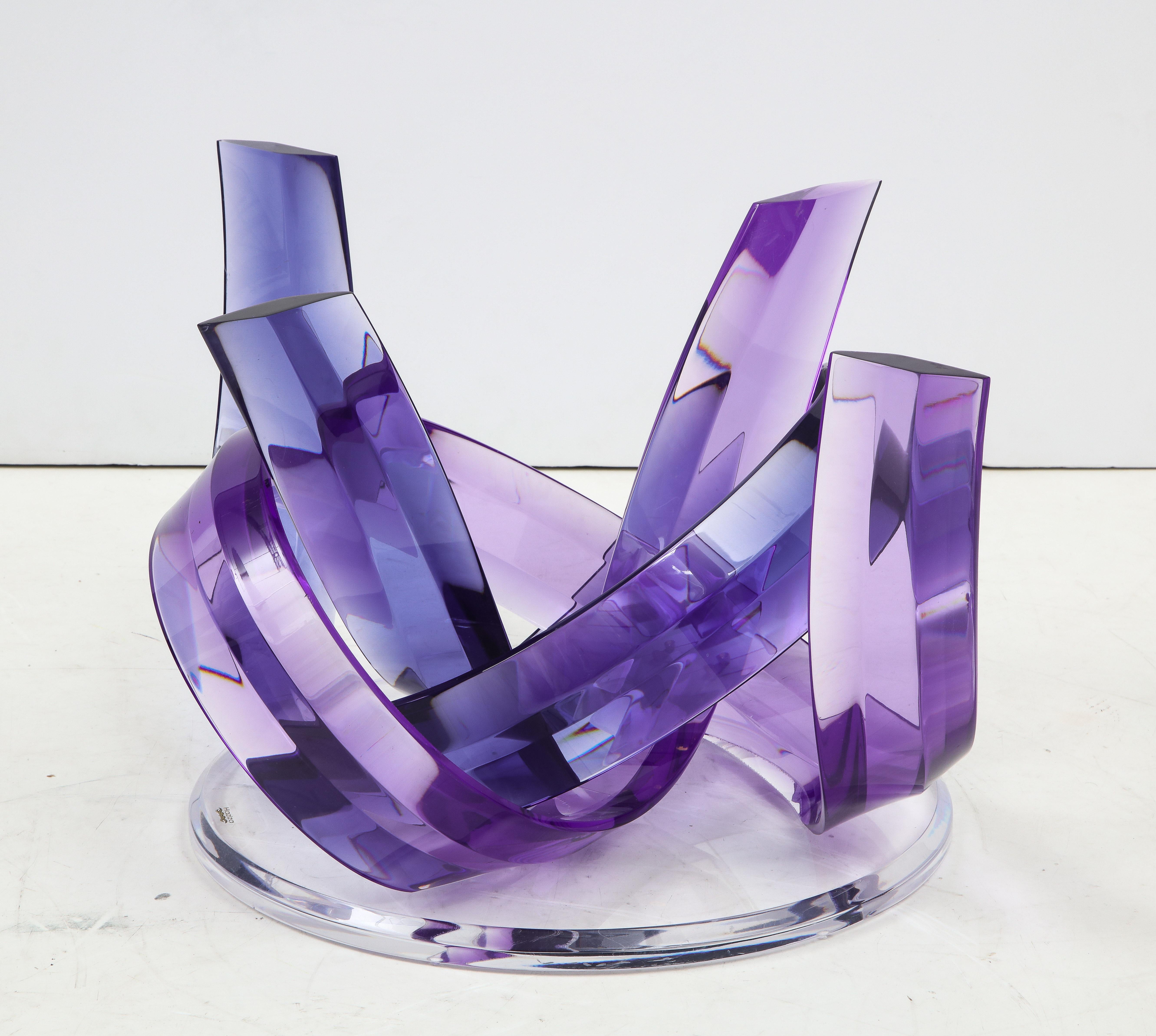 American Haziza Violet, Indigo Acrylic Ribbon Coffee Table