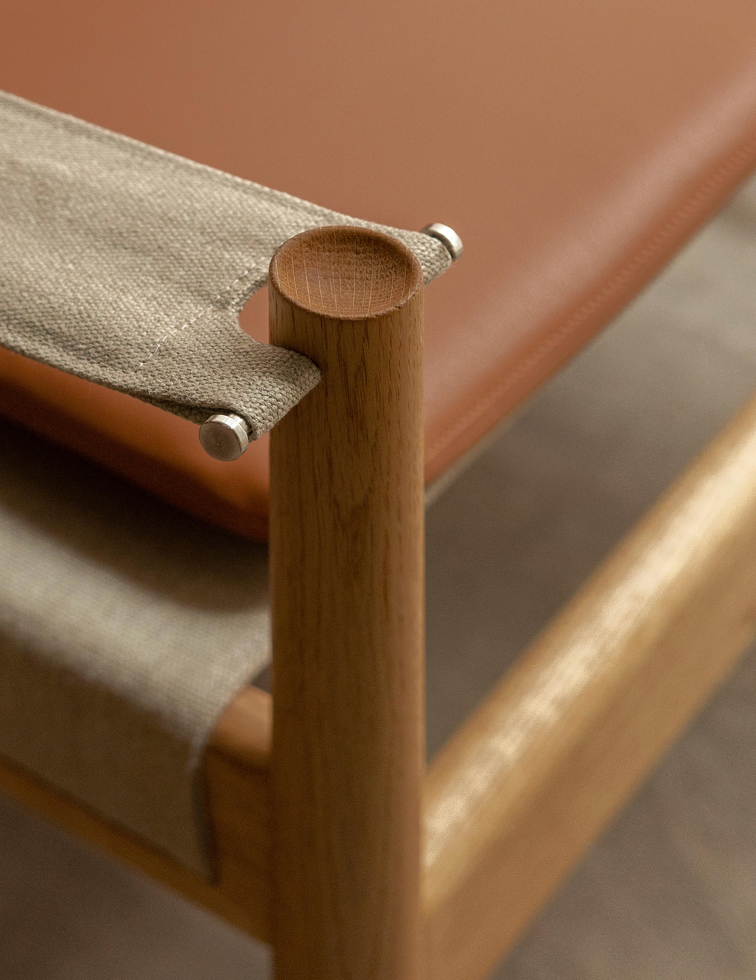 HB Lounge Chair in Geölte Eiche/ Brandy Leder von Hans Bølling für Brdr-Kruger im Angebot 2