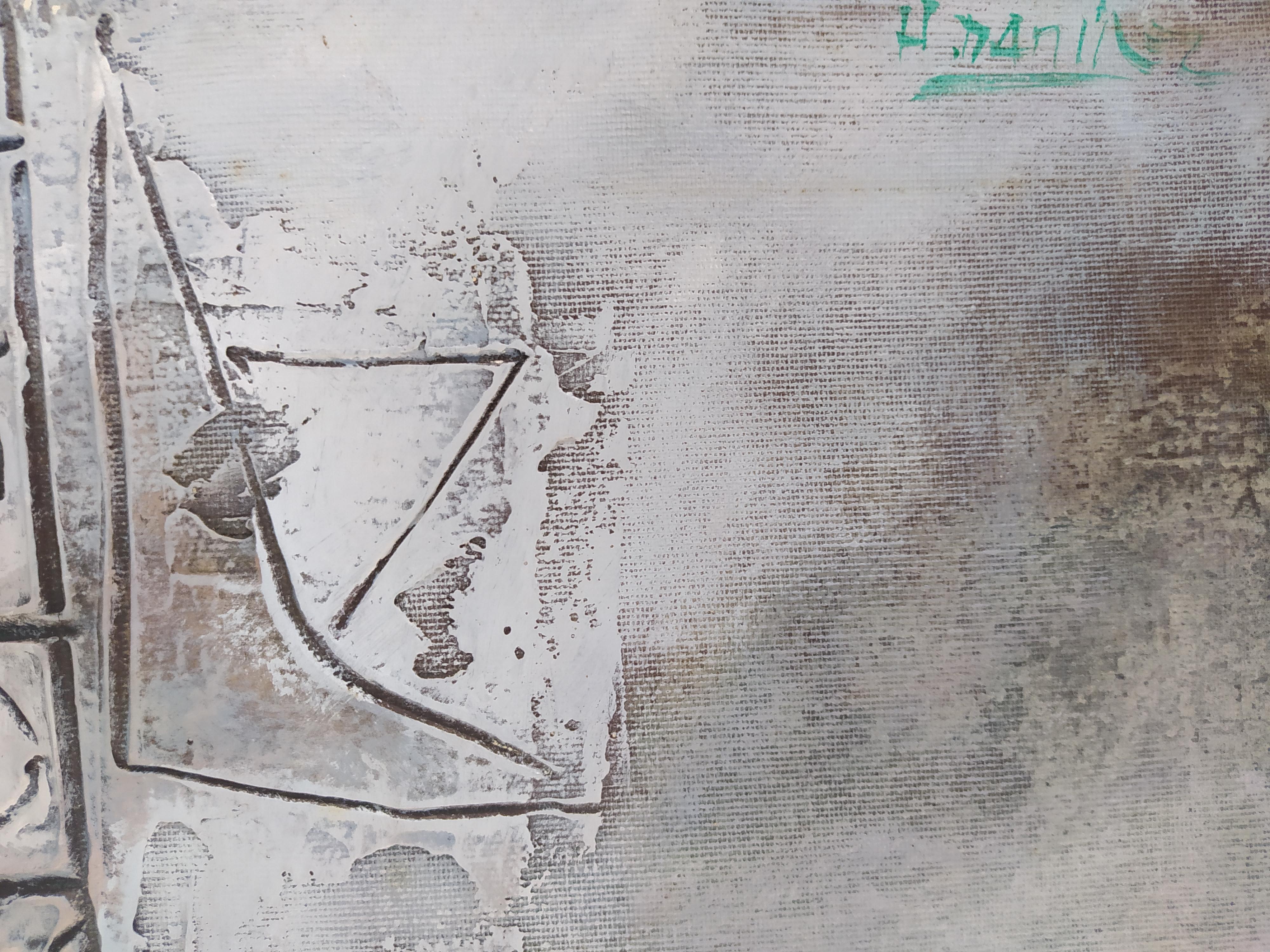 Senza titolo - Abstract Painting Grigio di Héctor Ramírez Ortega