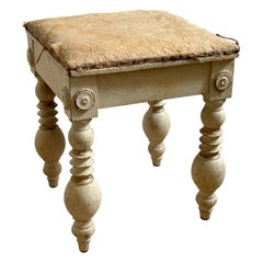 H.E. Freund Artist’s Stool in Original Paint, Denmark, 1830s