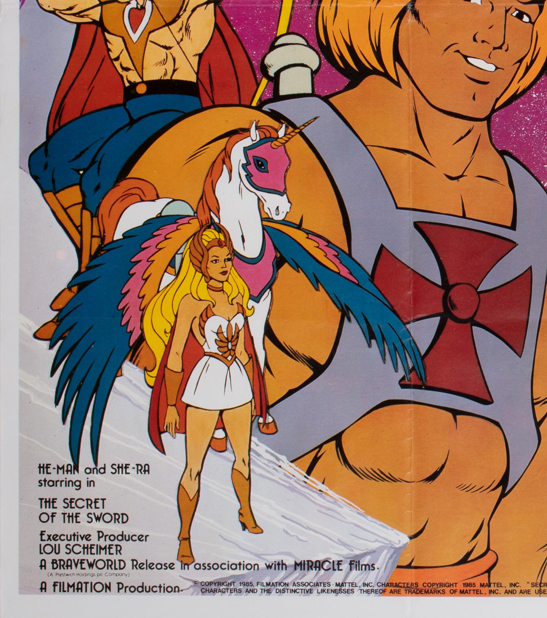 „He-Man & She-Ra – das Geheimnis des Schwertes“, Uk Quad-Filmplakat, 1985 im Angebot 1