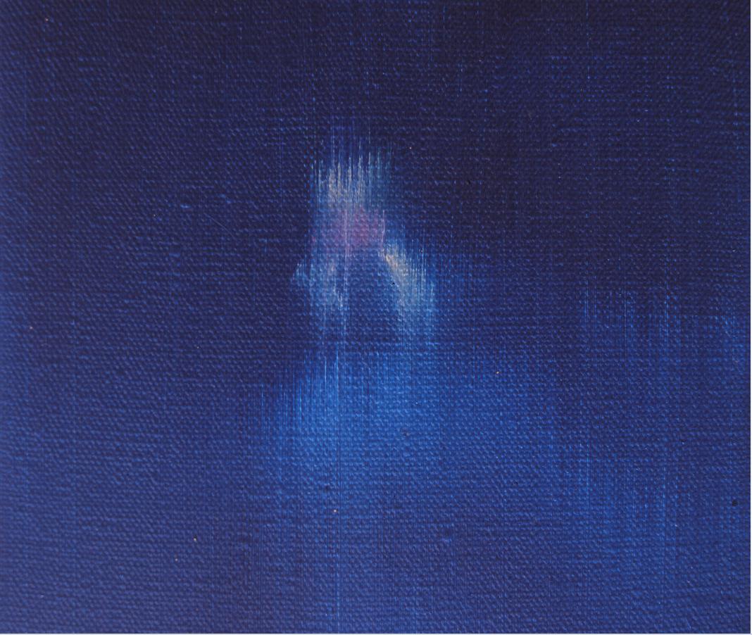 Zeitgenössische strukturierte figurative Malerei - Aquarellserie Nr. 3 (Violett), Figurative Painting, von He Wenjue