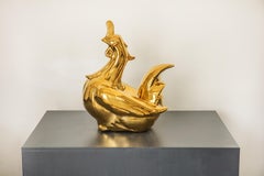 Ceramic Gold-Plating Sculpture-Series Animal Zodiac- Rooster 