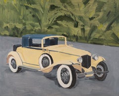 He XianChao Landscape Original Oil Painting "Old Car"