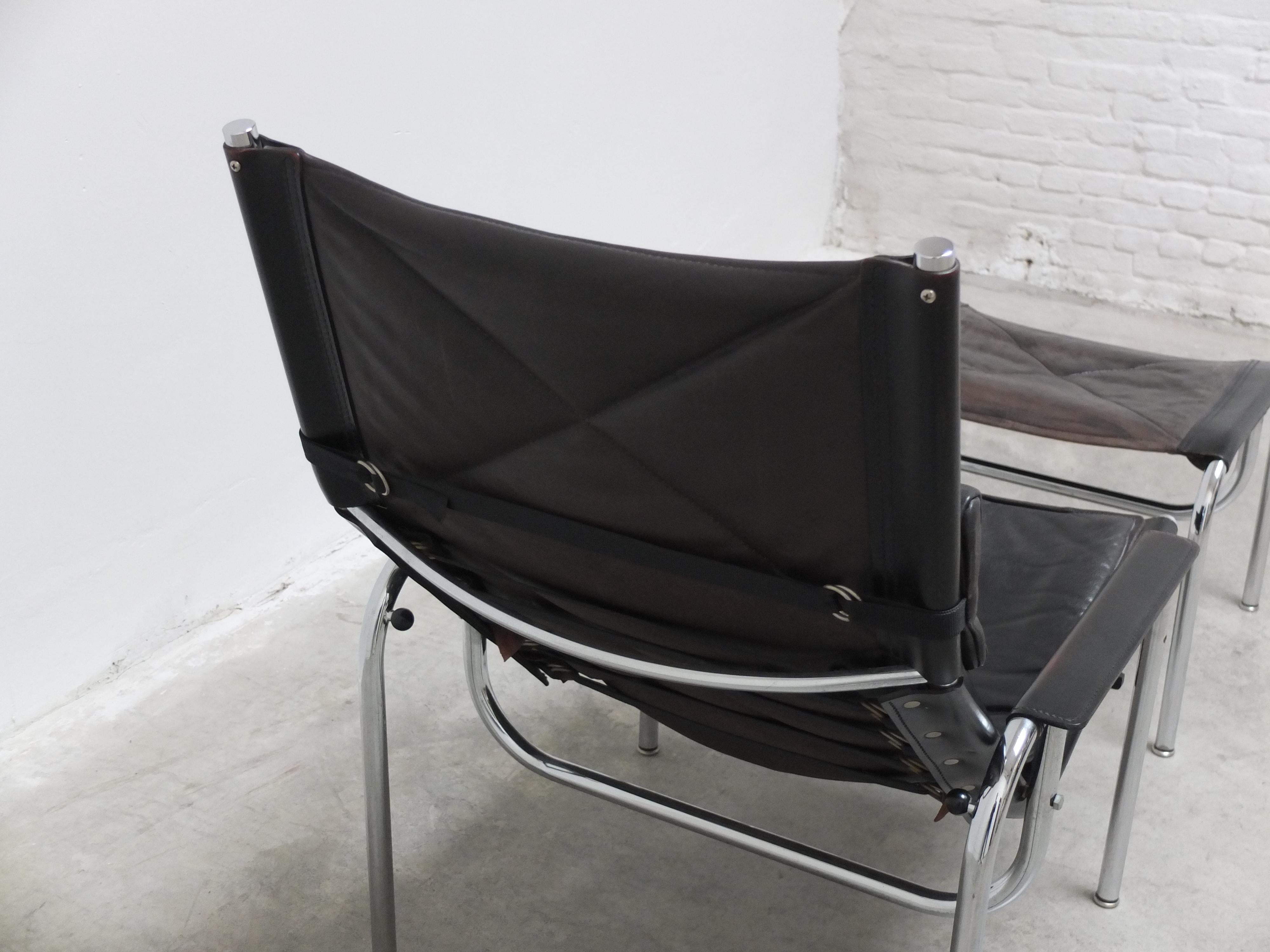 'HE1106' Lounge Chair with Ottoman by Hans Eichenberger for Strässle, 1978 For Sale 5