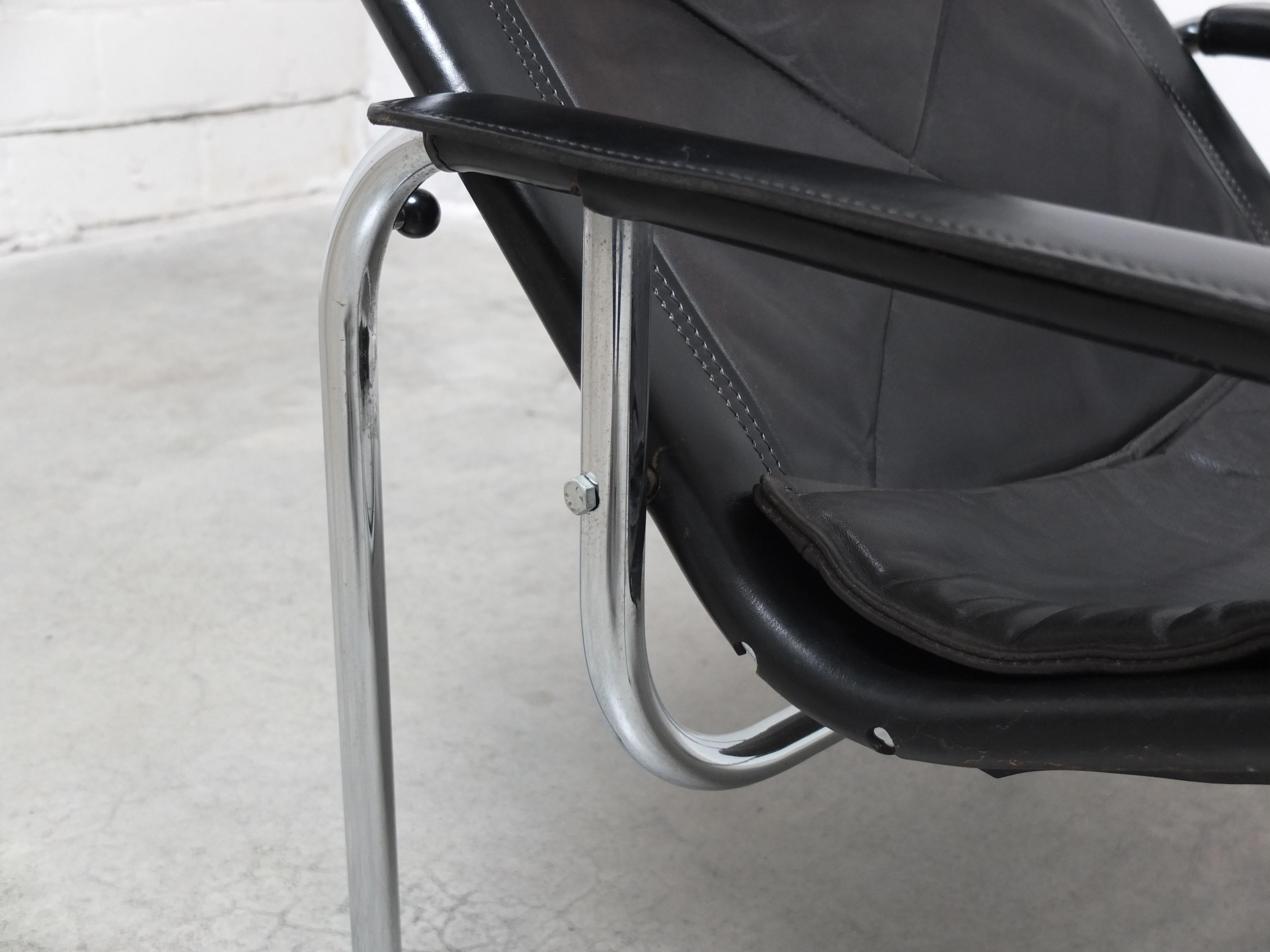 'HE1106' Lounge Chair with Ottoman by Hans Eichenberger for Strässle, 1978 For Sale 8