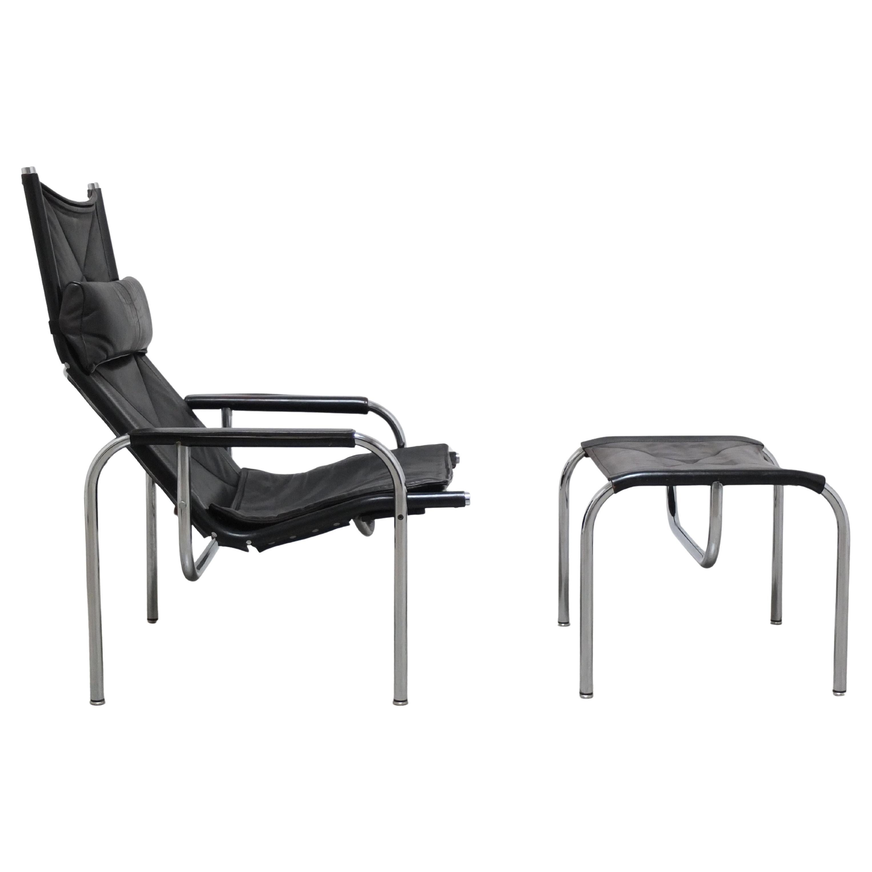 'HE1106' Lounge Chair with Ottoman by Hans Eichenberger for Strässle, 1978