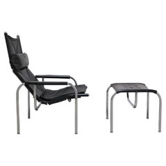 'HE1106' Lounge Chair with Ottoman by Hans Eichenberger for Strässle, 1978