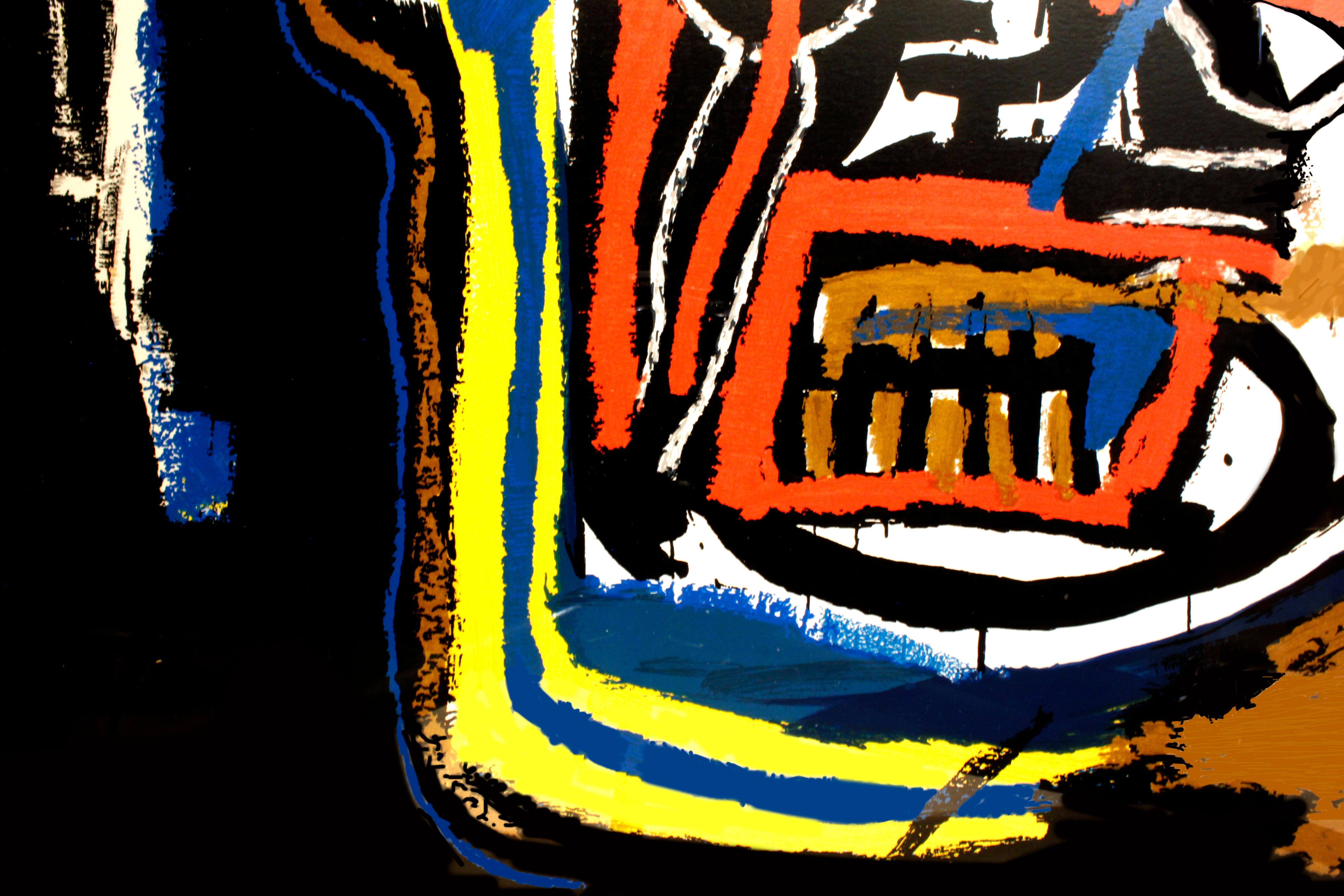 Hand-Crafted Head, after Jean-Michel Basquiat, from Portfolio 1, 1983-2001