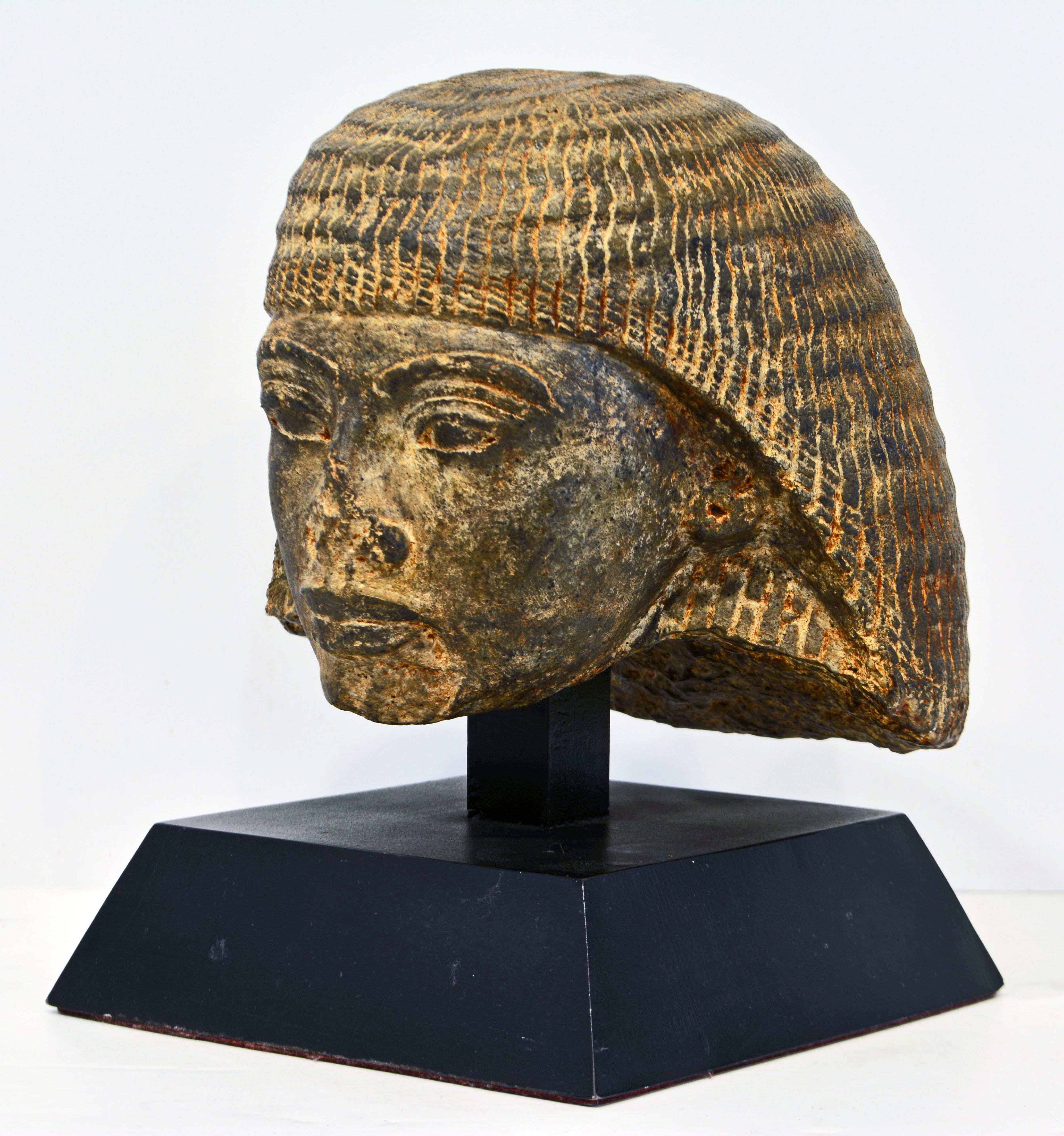 This head bust depicts the founder of the 19th Dynasty in ancient Egypt also known as Paramessu, 20th century. The original is held by the Boston Museum of Fine Arts, and there is reason to believe, that this high quality stone replica may be made