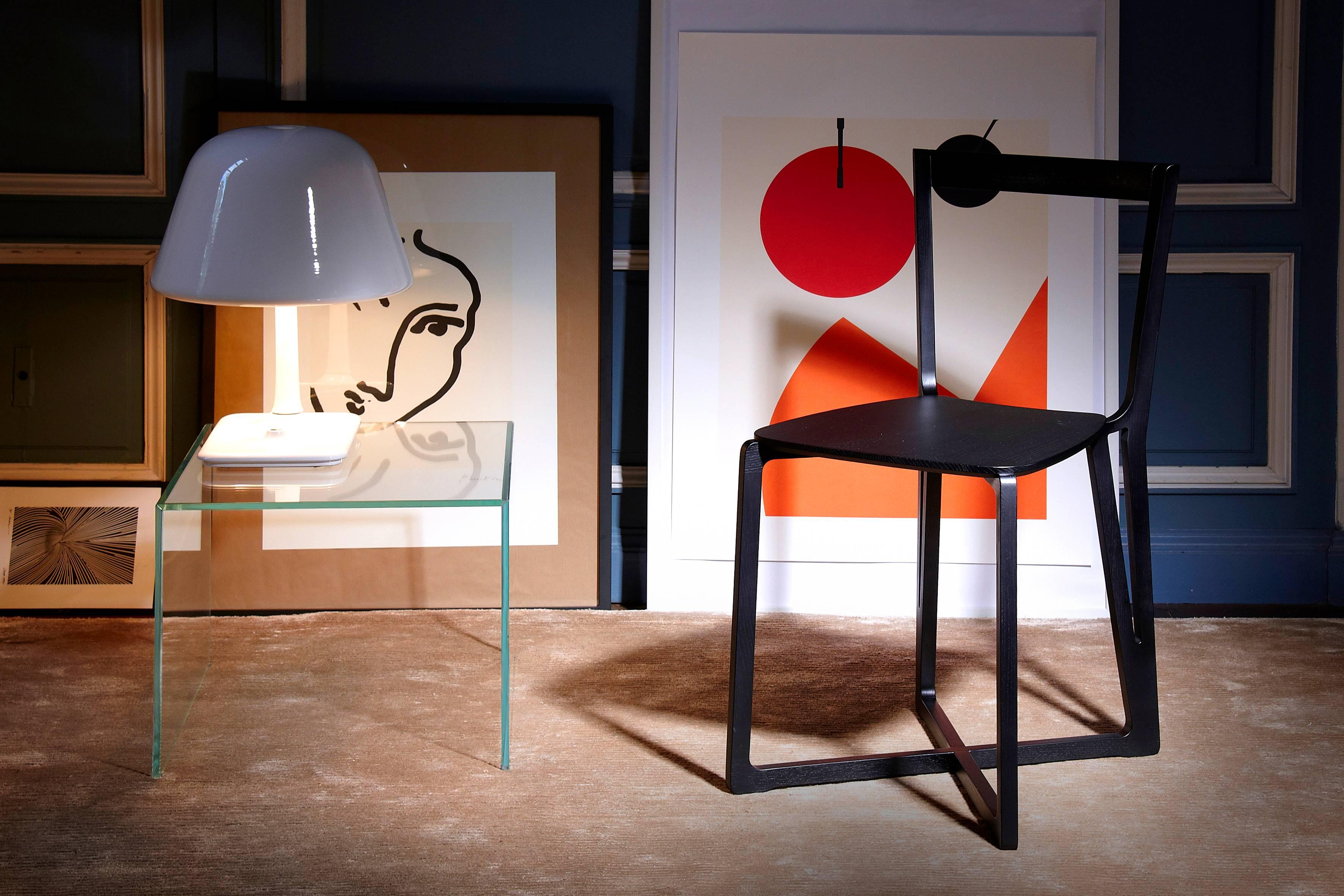 H.E.A.D. Chair by Adentro Studio and F.Pozzi with Ashwood Black Stained For Sale 4