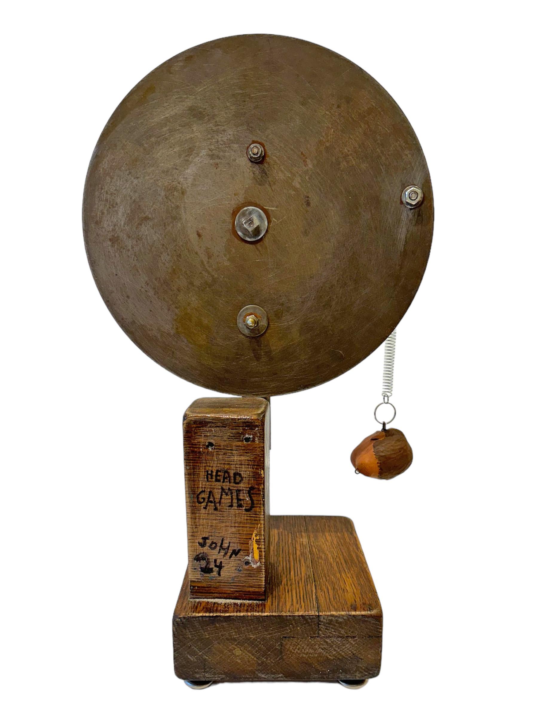 American Head Games, Objet d'Art with Marionette Head and Found Objects For Sale