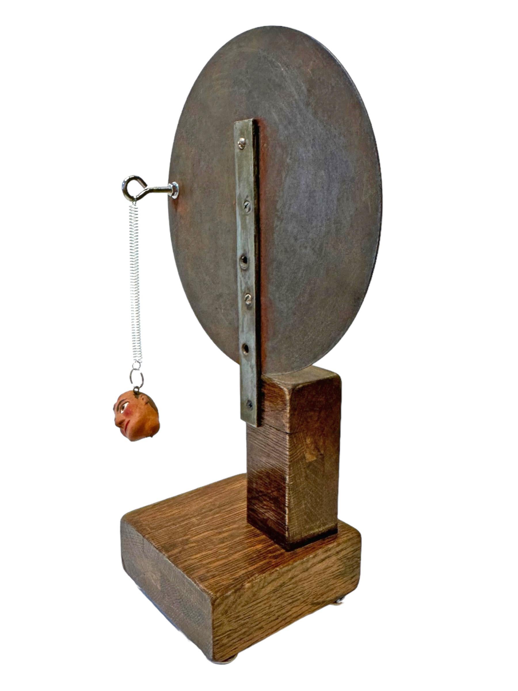 Head Games, Objet d'Art with Marionette Head and Found Objects In New Condition For Sale In Chicago, IL