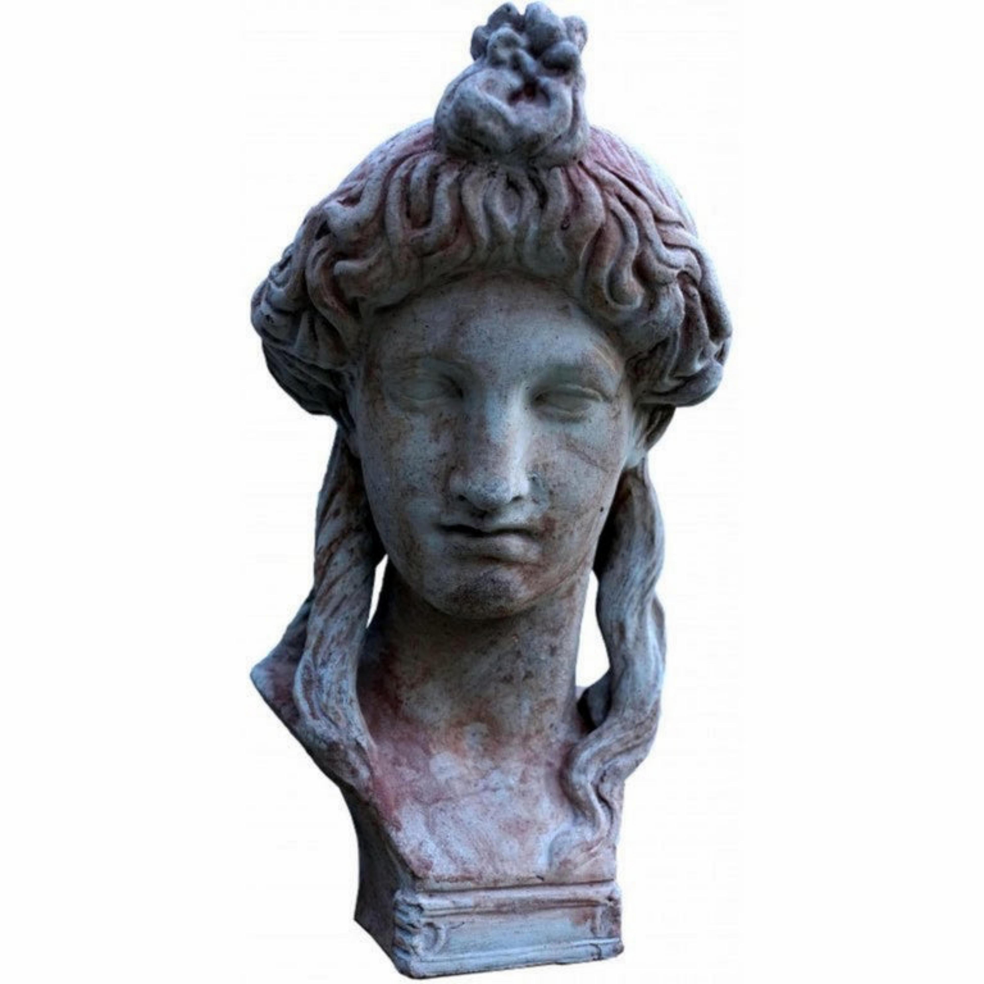 Head in terracotta - Isis of the greek-roman world early 20th century.

Patinated terracotta
cast of a Roman head from the second century BC of the Vatican Museums.
Taken from a plaster, perfect reproduction of the original.
The head is supplied