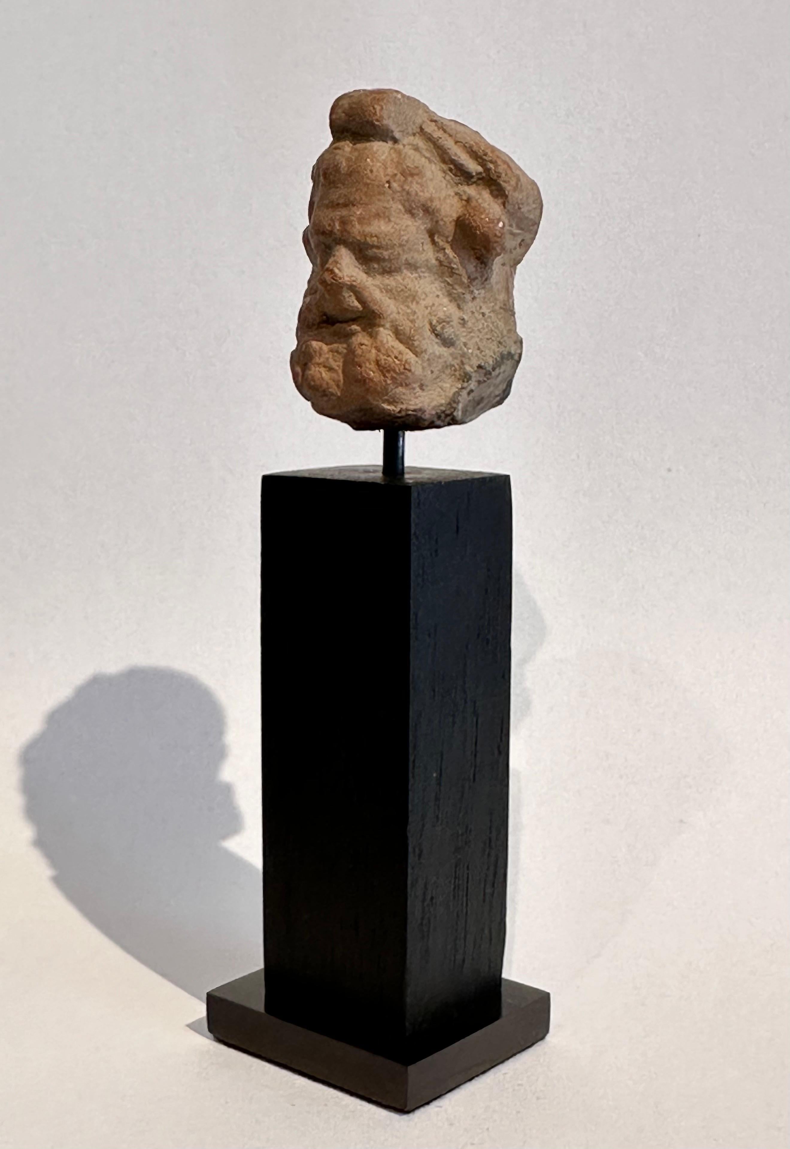 Head of a Bearded Man, Terracotta, Magna Graecia, 4th Century Before Christ 9