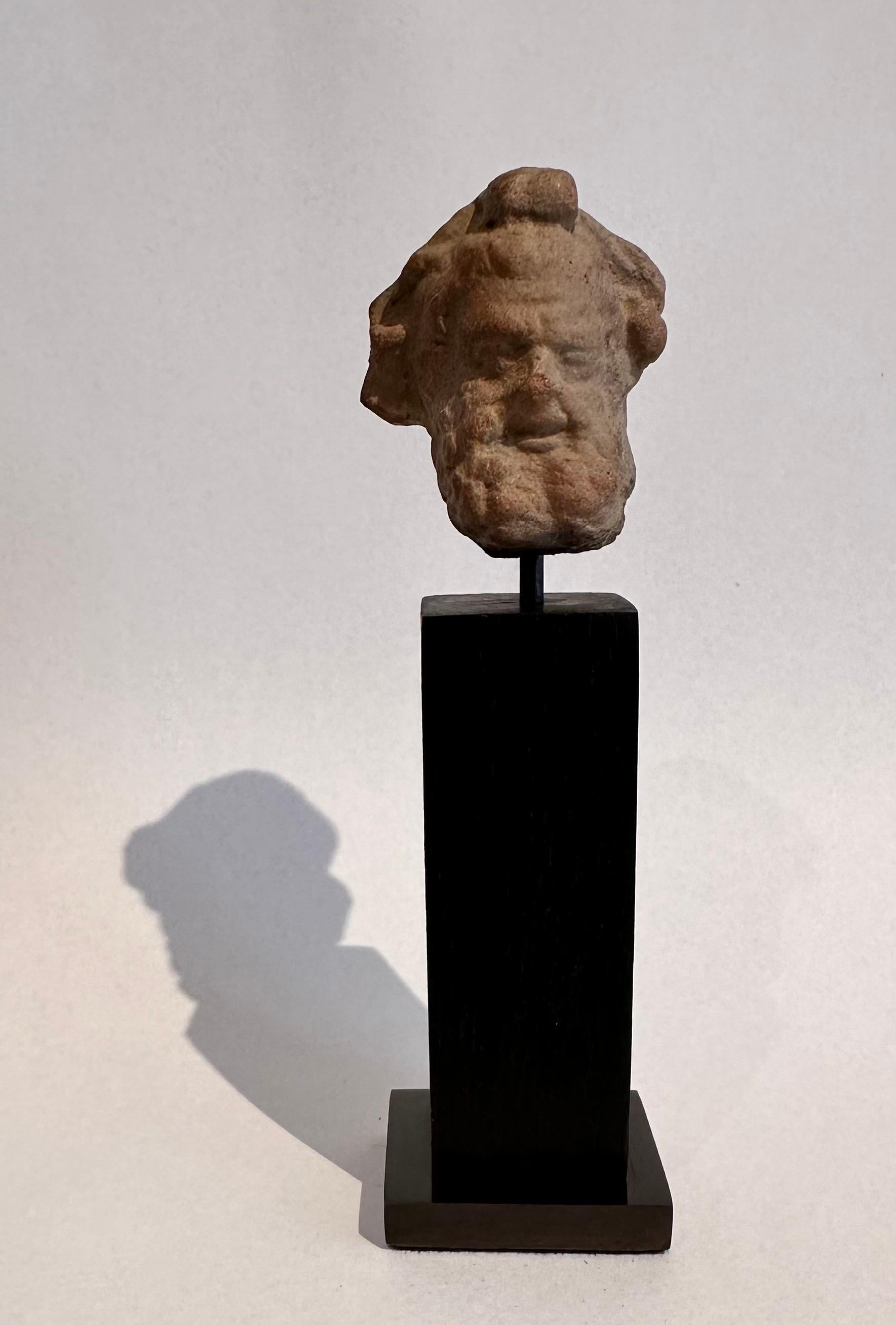 Head of a Bearded Man, Terracotta, Magna Graecia, 4th Century Before Christ 10