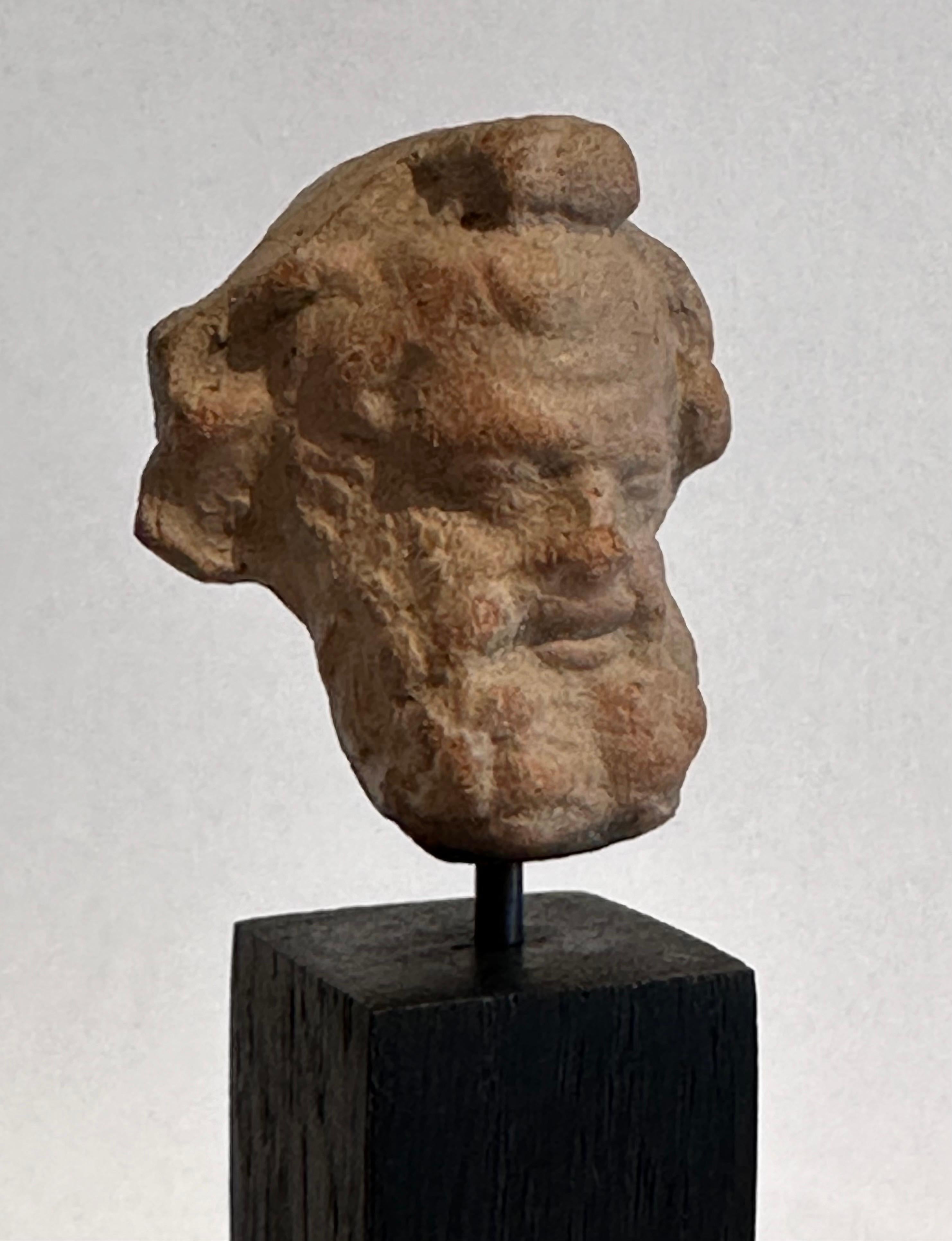 Head of a Bearded Man, Terracotta, Magna Graecia, 4th Century Before Christ 13