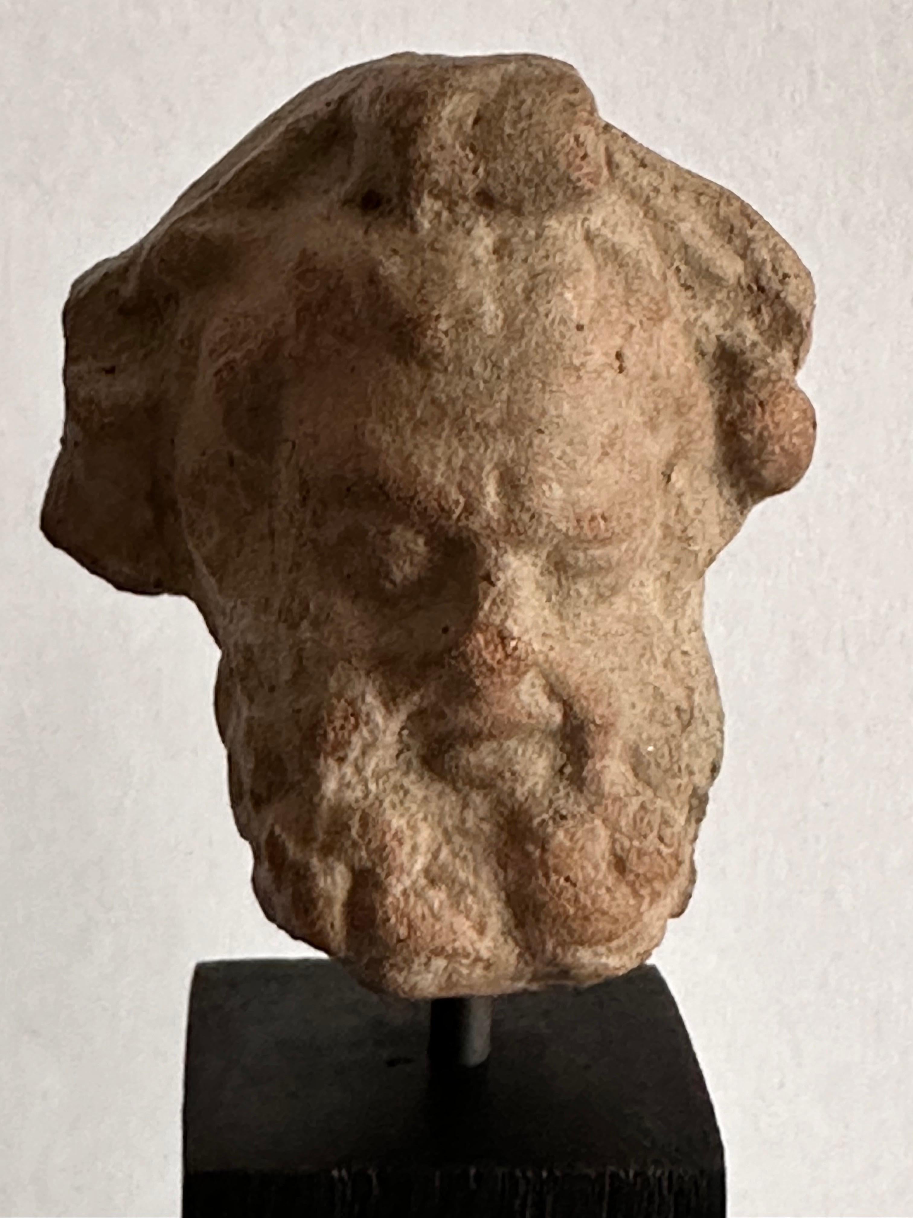 Head of a Bearded Man, Terracotta, Magna Graecia, 4th Century Before Christ 1