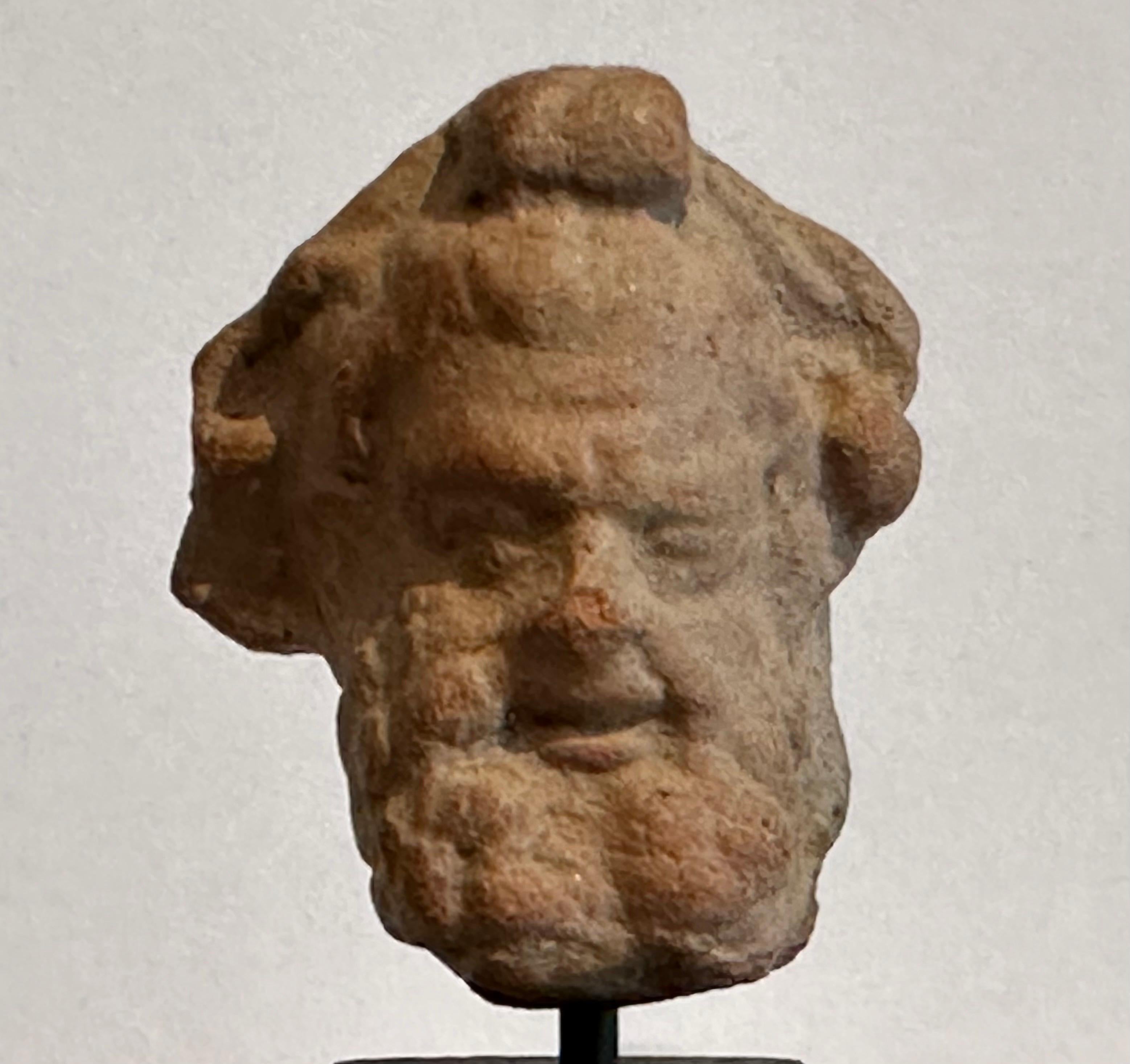 Head of a Bearded Man, Terracotta, Magna Graecia, 4th Century Before Christ 2