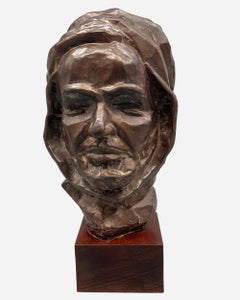 Head of a Berber man, terracotta sculpture, Paul Sersté, , Belgium, circa 1940